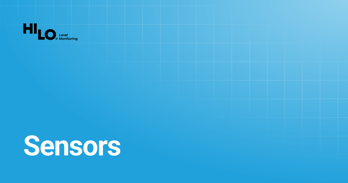 Sensors | HiLo Help Docs (Previously Waterwatch)